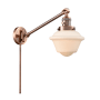 Innovations Lighting Small Oxford Single Light 25" Tall Hardwired or Plug-In Wall Sconce / Pendant Antique Copper / Matte White Cased