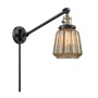 Innovations Lighting Chatham Single Light 25" Tall Hardwired or Plug-In Wall Sconce / Pendant Black / Antique Brass / Mercury Plated