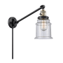Innovations Lighting Canton Single Light 25" Tall Bathroom Sconce Black / Antique Brass / Seedy