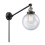 Innovations Lighting Beacon Single Light 8" Wide Wall Sconce / Pendant Black / Antique Brass / Seedy