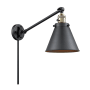 Innovations Lighting Appalachian Single Light 12" Tall Bathroom Sconce Black Antique Brass / Matte Black
