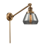 Innovations Lighting Fulton Single Light 25" Tall Hardwired or Plug-In Wall Sconce / Pendant Brushed Brass / Plated Smoked