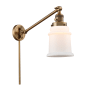 Innovations Lighting Canton Single Light 25" Tall Bathroom Sconce Brushed Brass / Matte White