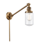 Innovations Lighting Dover 26" Tall Bathroom Sconce Brushed Brass / Clear