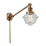 Innovations Lighting Small Oxford Single Light 25" Tall Hardwired or Plug-In Wall Sconce / Pendant Brushed Brass / Seedy
