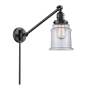 Innovations Lighting Canton Single Light 25" Tall Bathroom Sconce Matte Black / Clear