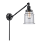 Innovations Lighting Canton Single Light 25" Tall Bathroom Sconce Matte Black / Seedy