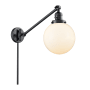 Innovations Lighting Beacon Single Light 8" Wide Wall Sconce / Pendant Matte Black / Matte White