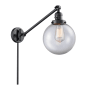 Innovations Lighting Beacon Single Light 8" Wide Wall Sconce / Pendant Matte Black / Clear