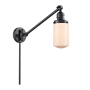 Innovations Lighting Dover 26" Tall Bathroom Sconce Matte Black / Matte White Cased