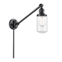 Innovations Lighting Dover 26" Tall Bathroom Sconce Matte Black / Clear
