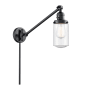 Innovations Lighting Dover 26" Tall Bathroom Sconce Matte Black / Seedy