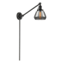 Innovations Lighting Fulton Single Light 25" Tall Hardwired or Plug-In Wall Sconce / Pendant Oiled Rubbed Bronze / Smoked