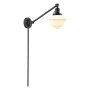 Innovations Lighting Small Oxford Single Light 25" Tall Hardwired or Plug-In Wall Sconce / Pendant Oil Rubbed Bronze / Matte White