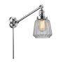 Innovations Lighting Chatham Single Light 25" Tall Hardwired or Plug-In Wall Sconce / Pendant Polished Chrome / Clear