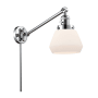 Innovations Lighting Fulton Single Light 25" Tall Hardwired or Plug-In Wall Sconce / Pendant Polished Chrome / Matte White
