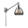 Innovations Lighting Fulton Single Light 25" Tall Hardwired or Plug-In Wall Sconce / Pendant Polished Chrome / Plated Smoked