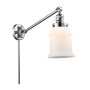 Innovations Lighting Canton Single Light 25" Tall Bathroom Sconce Polished Chrome / Matte White