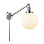 Innovations Lighting Beacon Single Light 8" Wide Wall Sconce / Pendant Polished Chrome / Matte White