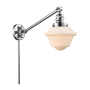Innovations Lighting Small Oxford Single Light 25" Tall Hardwired or Plug-In Wall Sconce / Pendant Polished Chrome / Matte White
