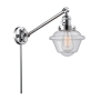 Innovations Lighting Small Oxford Single Light 25" Tall Hardwired or Plug-In Wall Sconce / Pendant Polished Chrome / Seedy