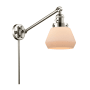 Innovations Lighting Fulton Single Light 25" Tall Hardwired or Plug-In Wall Sconce / Pendant Polished Nickel / Matte White
