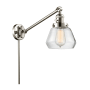 Innovations Lighting Fulton Single Light 25" Tall Hardwired or Plug-In Wall Sconce / Pendant Polished Nickel / Clear