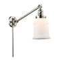 Innovations Lighting Canton Single Light 25" Tall Bathroom Sconce Polished Nickel / Matte White