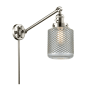 Innovations Lighting Stanton Single Light 25" Tall Hardwired or Plug-In Wall Sconce / Pendant Polished Nickel / Wire Mesh