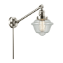 Innovations Lighting Small Oxford Single Light 25" Tall Hardwired or Plug-In Wall Sconce / Pendant Polished Nickel / Seedy