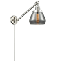 Innovations Lighting Fulton Single Light 25" Tall Hardwired or Plug-In Wall Sconce / Pendant Satin Brushed Nickel / Smoked