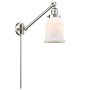 Innovations Lighting Canton Single Light 25" Tall Bathroom Sconce Brushed Satin Nickel / Matte White