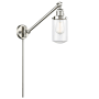 Innovations Lighting Dover 26" Tall Bathroom Sconce Brushed Satin Nickel / Clear