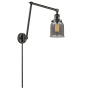 Innovations Lighting Small Bell Single Light 30" Tall Outdoor Wall Sconce Oiled Rubbed Bronze / Smoked