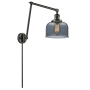 Innovations Lighting Large Bell Single Light 30" Tall Wall Sconce Oiled Rubbed Bronze / Smoked