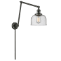 Innovations Lighting Large Bell Single Light 30" Tall Wall Sconce Oiled Rubbed Bronze / Seedy