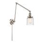 Innovations Lighting Bell 30" Tall Hardwired or Plug-In Wall Sconce Polished Nickel / Deco Swirl