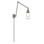 Innovations Lighting Dover 31" Tall Bathroom Sconce Brushed Satin Nickel / Clear
