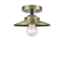 Innovations Lighting Railroad 8" Wide Semi-Flush Ceiling Fixture Black Antique Brass / Antique Brass
