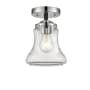 Innovations Lighting Bellmont 6" Wide Semi-Flush Ceiling Fixture with 9" Height Black Polished Nickel / Clear