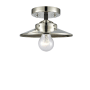 Innovations Lighting Railroad 8" Wide Semi-Flush Ceiling Fixture Black Polished Nickel / Polished Nickel