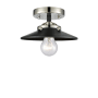 Innovations Lighting Railroad 8" Wide Semi-Flush Ceiling Fixture Black Polished Nickel / Matte Black