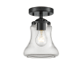 Innovations Lighting Bellmont 6" Wide Semi-Flush Ceiling Fixture with 9" Height Oil Rubbed Bronze / Clear