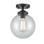Innovations Lighting Beacon Single Light 8" Wide Semi-Flush Ceiling Fixture Oil Rubbed Bronze / Seedy