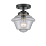 Innovations Lighting Small Oxford 8" Wide Semi-Flush Ceiling Fixture Oil Rubbed Bronze / Seedy