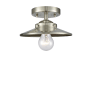 Innovations Lighting Railroad 8" Wide Semi-Flush Ceiling Fixture Brushed Satin Nickel / Brushed Satin Nickel