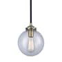 Innovations Lighting Beacon Single Light 8" Wide Mini Pendant Black / Antique Brass / Seedy