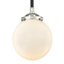 Innovations Lighting Beacon 6" Wide Mini Pendant Black Polished Nickel / Matte White