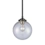 Innovations Lighting Beacon Single Light 8" Wide Mini Pendant Oil Rubbed Bronze / Clear