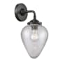 Innovations Lighting Geneseo Single Light 12" Tall Bathroom Sconce Oil Rubbed Bronze / Clear Crackle